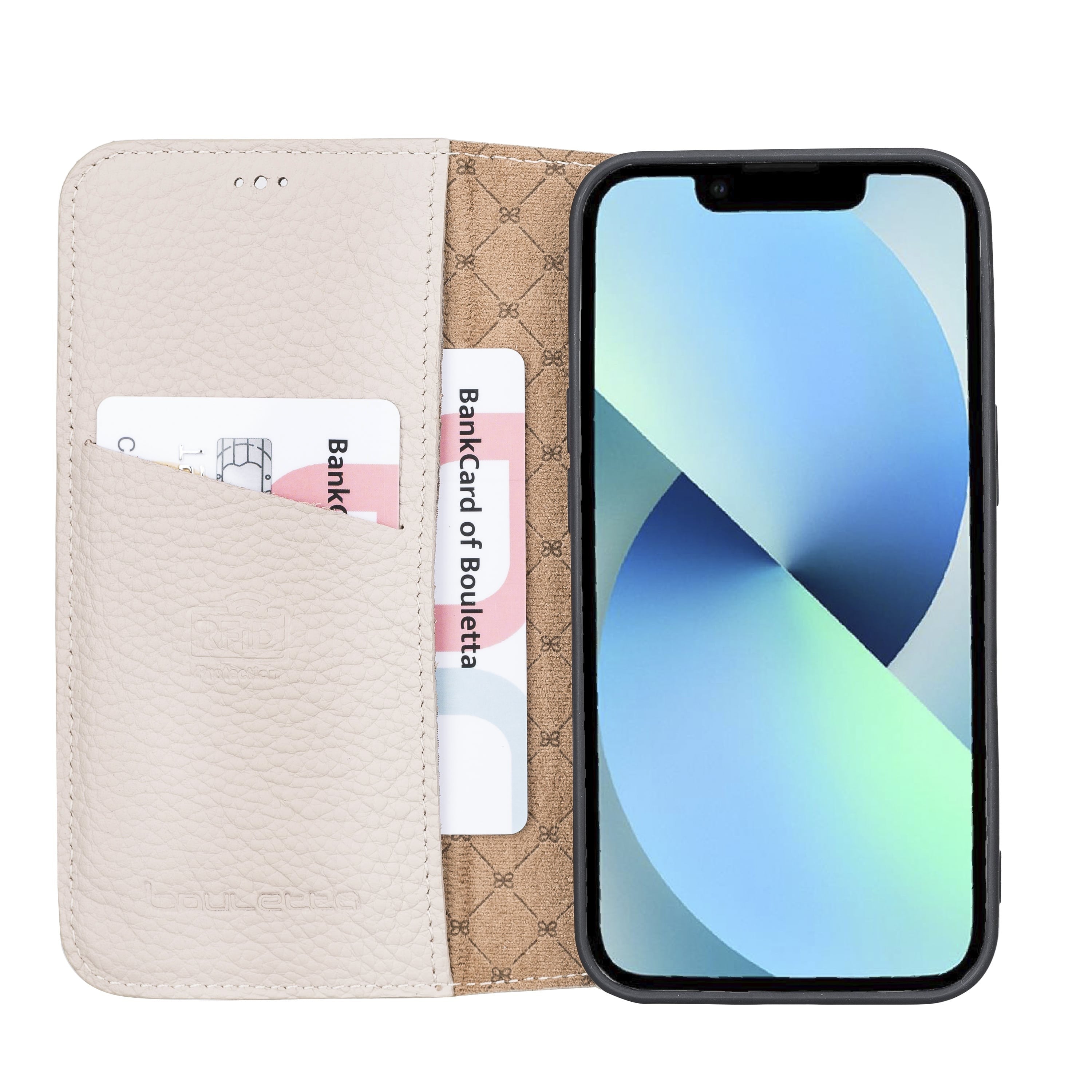 iPhone 13 Pro Max Bouletta Brooks Leder Slim Etui Sand