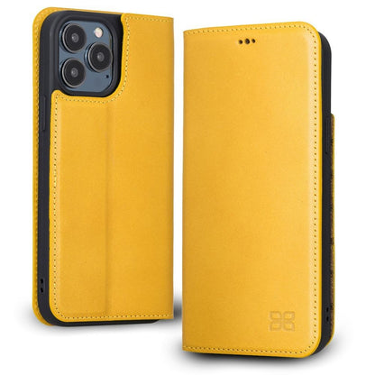 iPhone 13 Pro Max Bouletta Brooks Leder Slim Etui Gelb