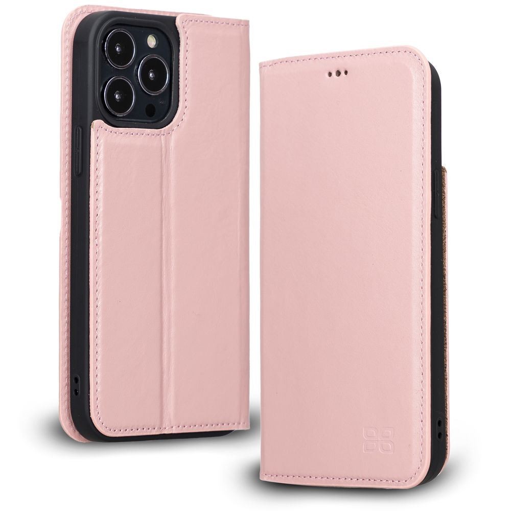 iPhone 13 Pro Max Bouletta Brooks Leder Slim Etui Rosa