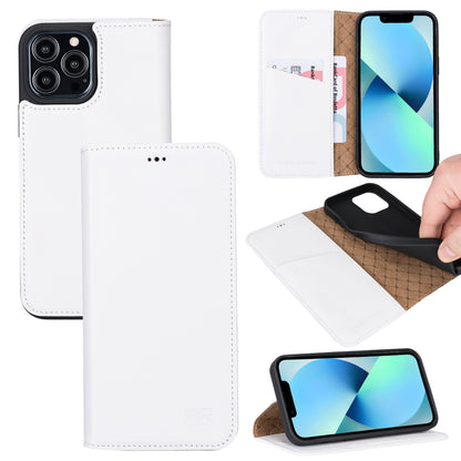iPhone 13 Pro Max Bouletta Brooks Leder Slim Etui Weiss