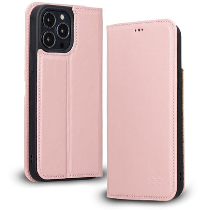 iPhone 13 Pro  Bouletta Brooks Leder Slim Etui Rosa