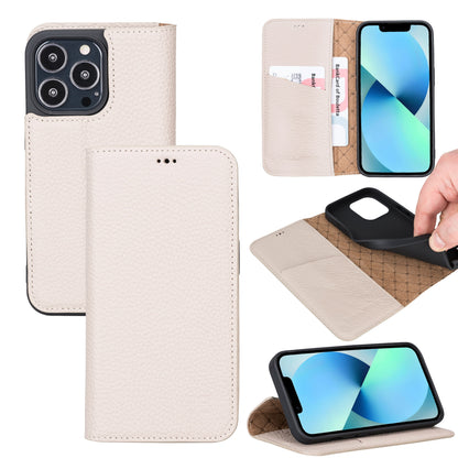iPhone 13 Pro Bouletta Brooks Leder Slim Etui Sand