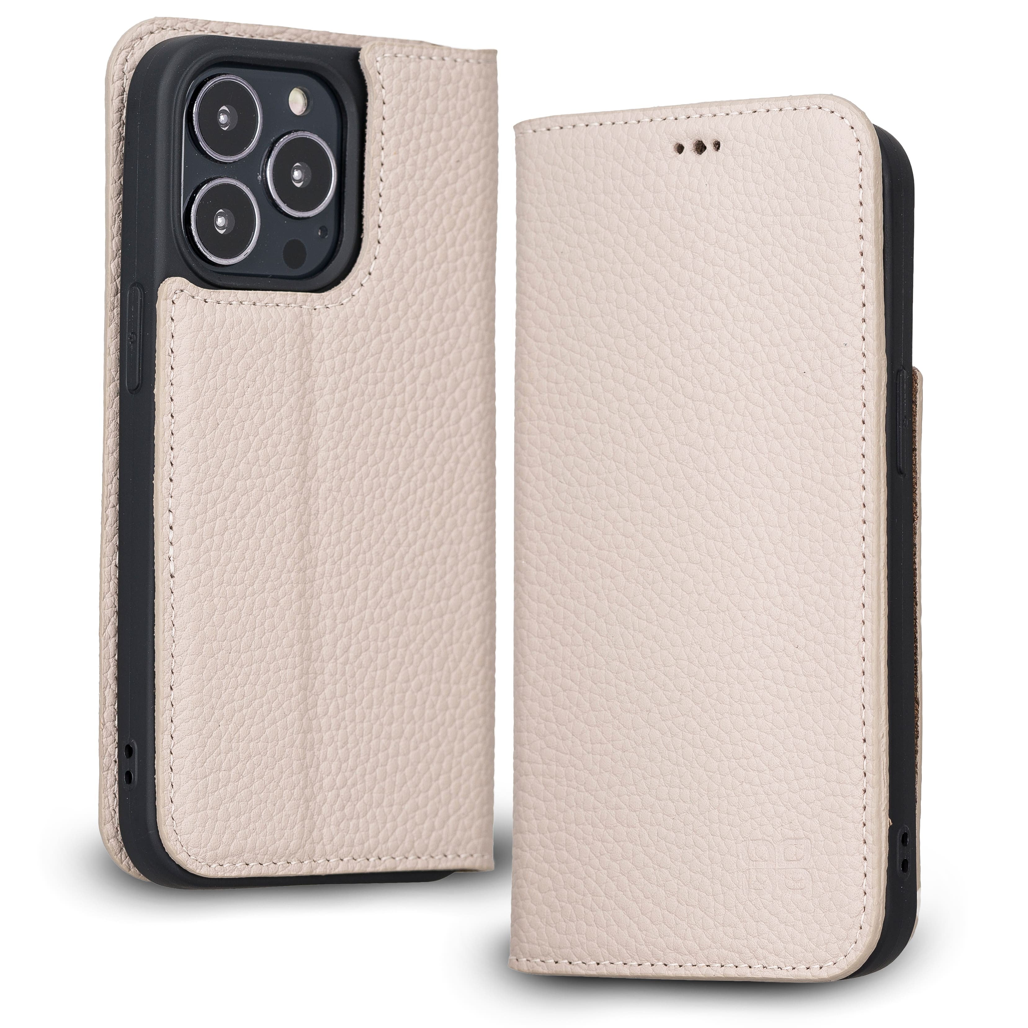 iPhone 13 Pro Bouletta Brooks Leder Slim Etui Sand