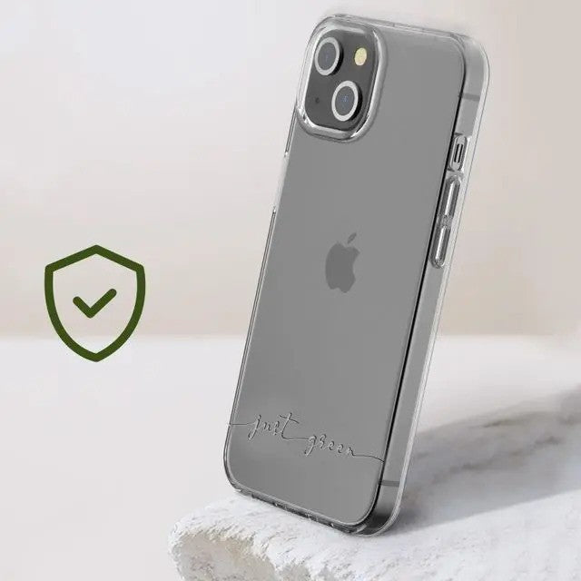 Apple iPhone 13 50% biologisch abbaubare Handyhülle von Just Green – Transparent