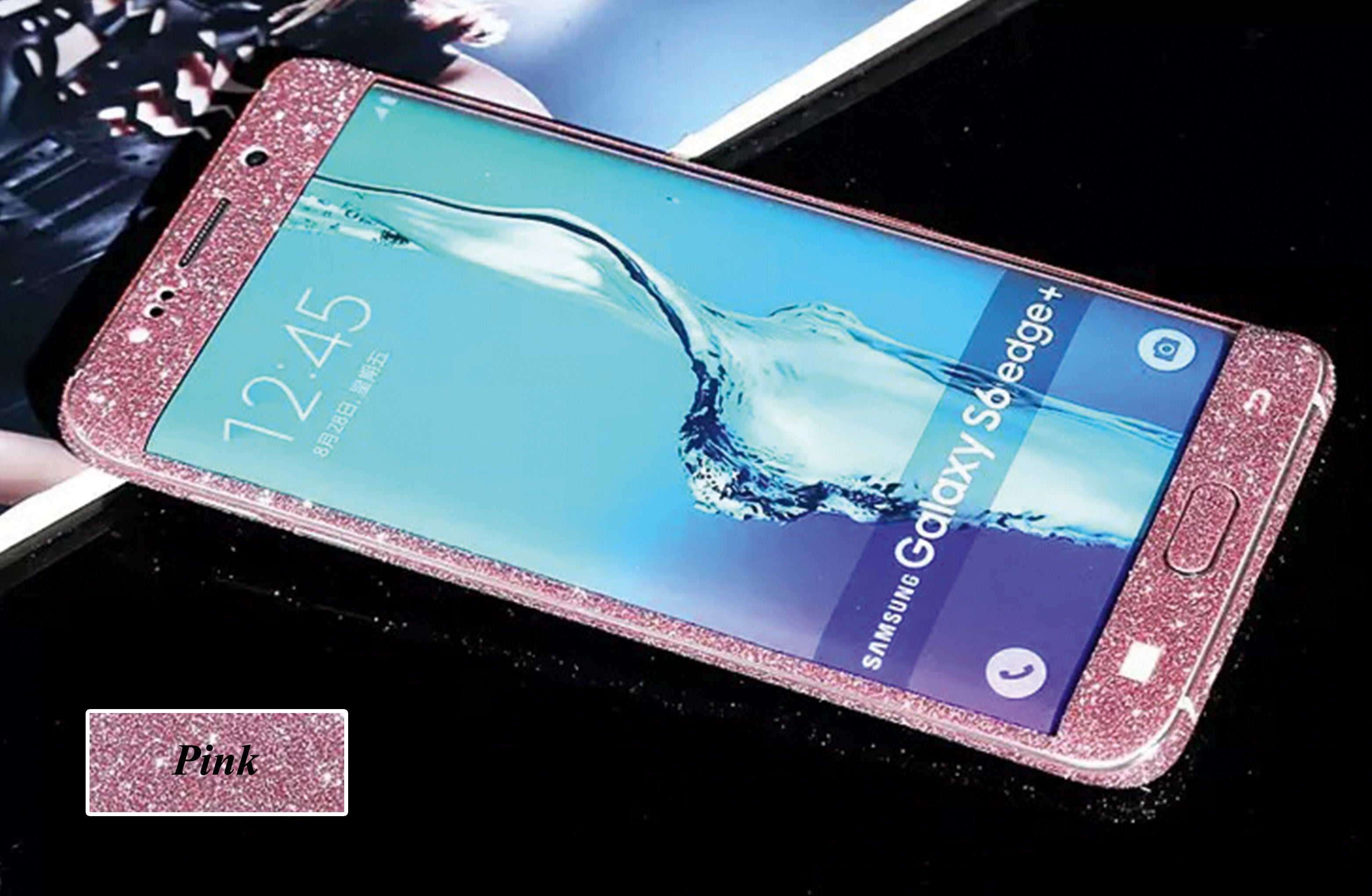 Samsung s6 Edge Pink Bling Aufkleber Folie Sticker Skin