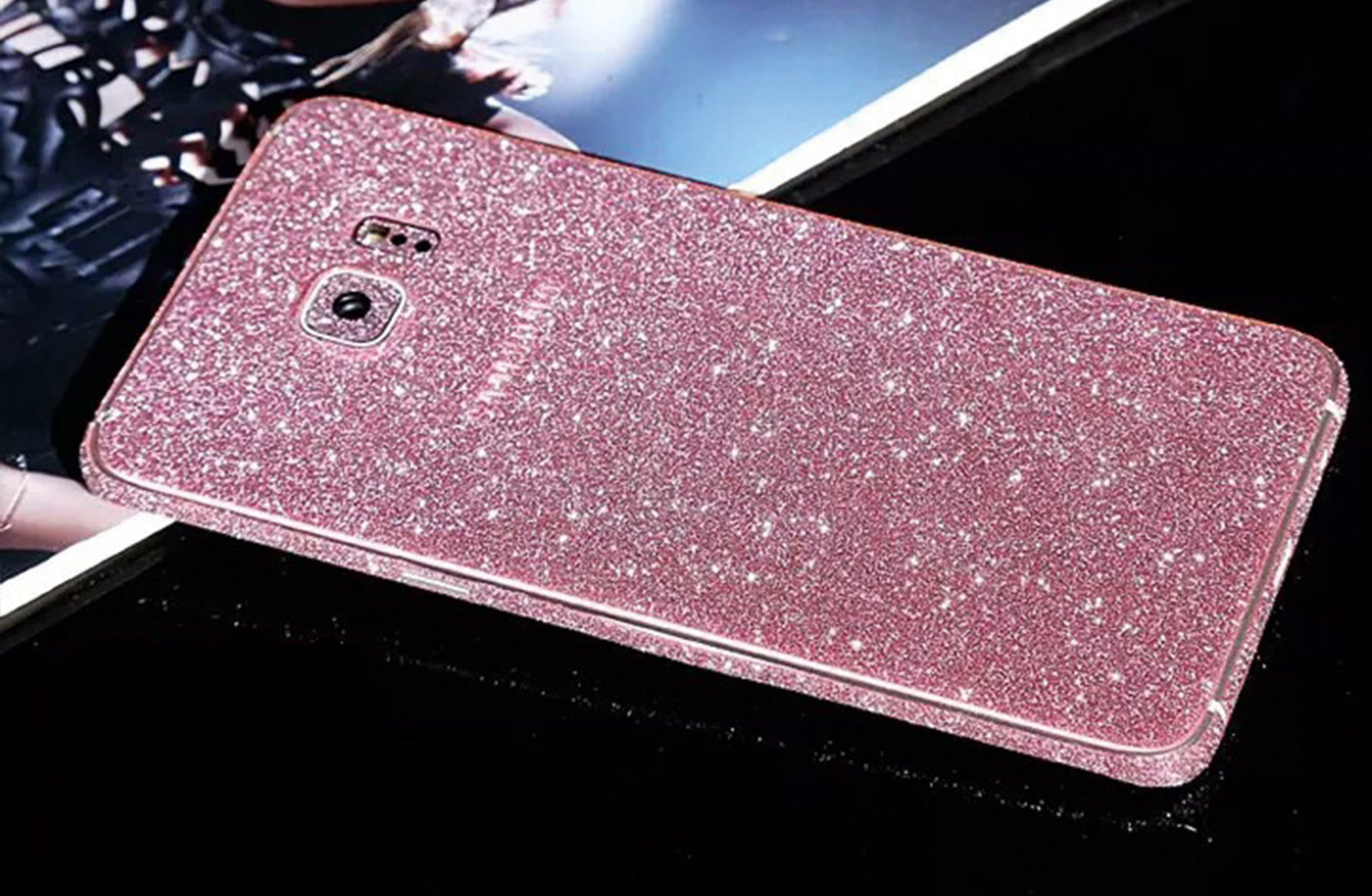 Samsung s6 Edge Pink Bling Aufkleber Folie Sticker Skin