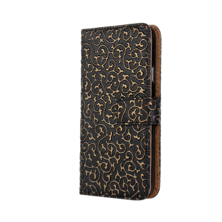 Schwarz Edel Flip Case Tasche Kreditkartefach iPhone 6+ 6S+