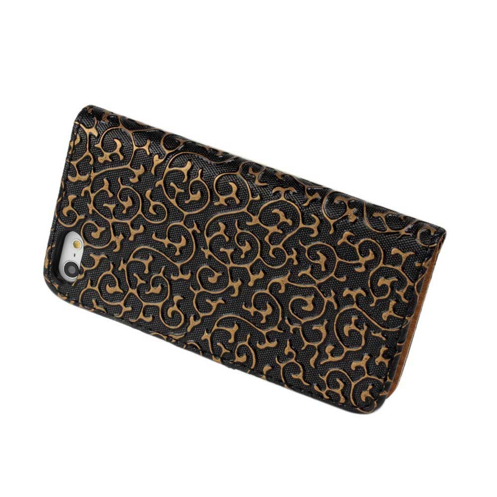 Schwarz Edel Flip Case Tasche Kreditkartefach iPhone 6+ 6S+