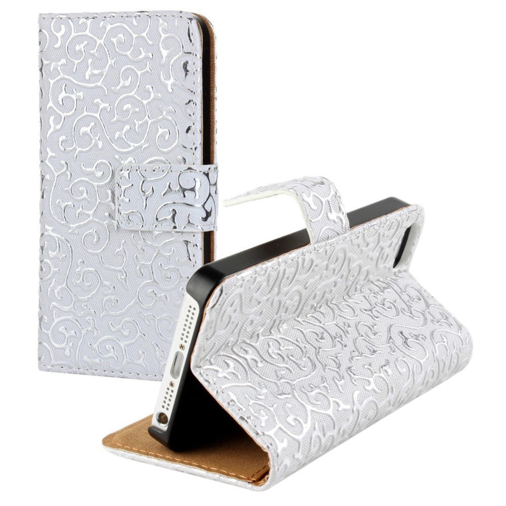 Weiss Edel Flip Case Tasche Kreditkartefach iPhone 6+ 6S+