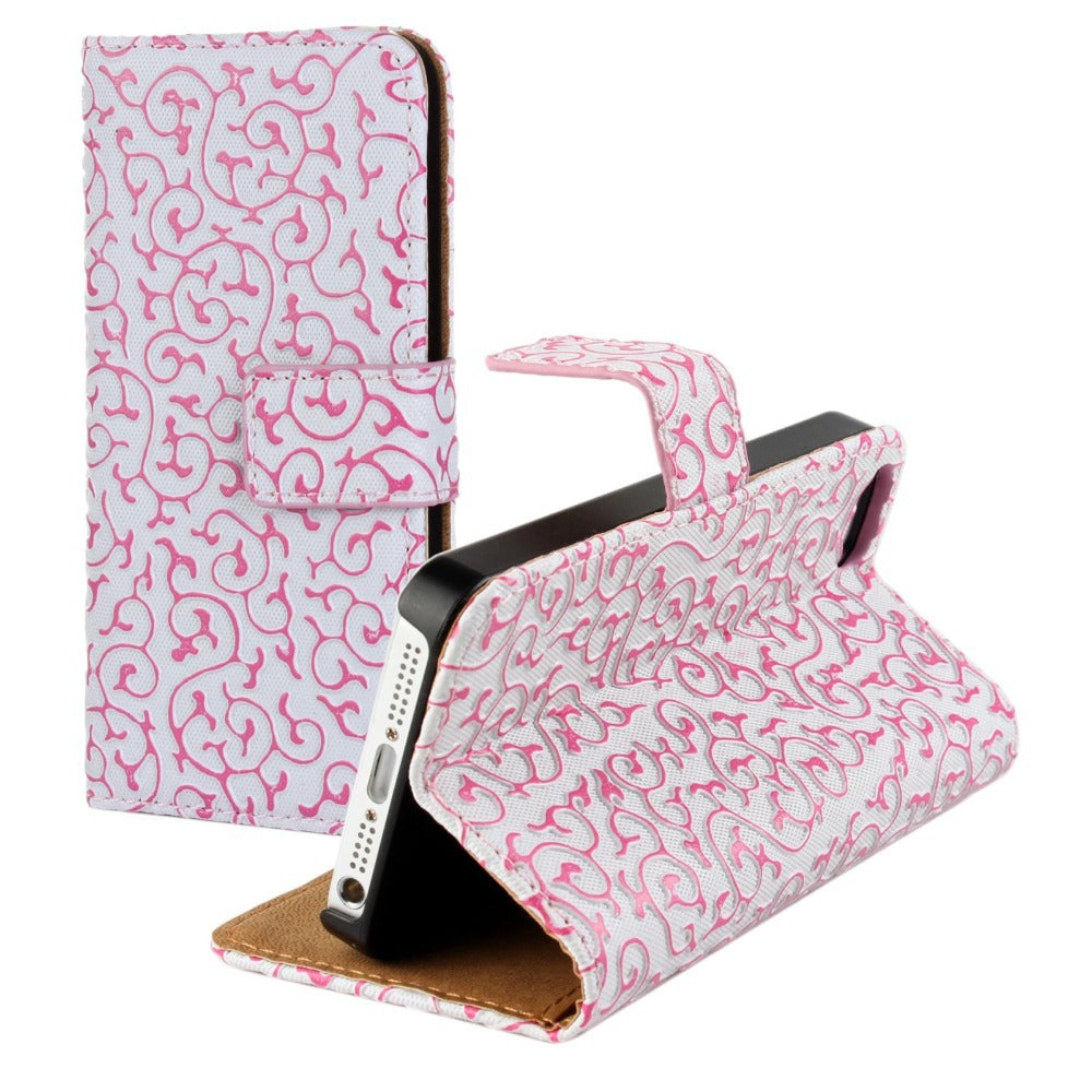 Pink Edel Flip Case Tasche Kreditkartefach iPhone 6 und 6s