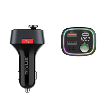 Rixus RXBT28, Auto FM Bluetooth Transmitter Schwarz
