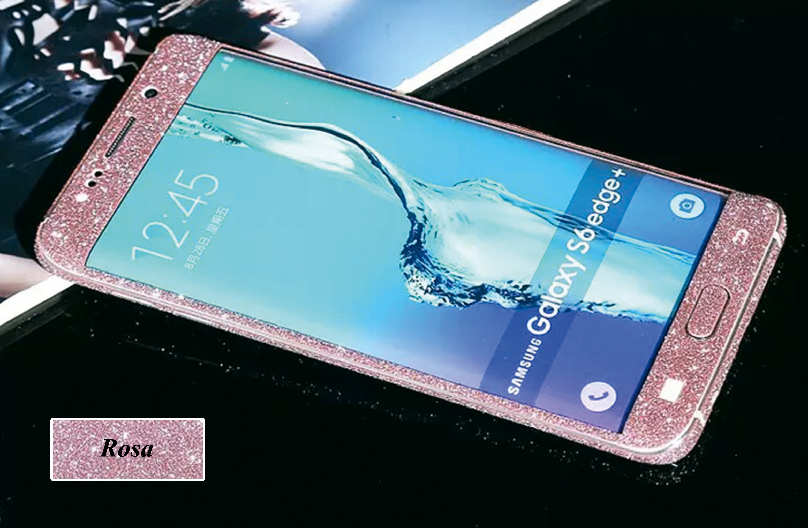 Samsung s6 Edge Rosa Bling Aufkleber Folie Sticker Skin