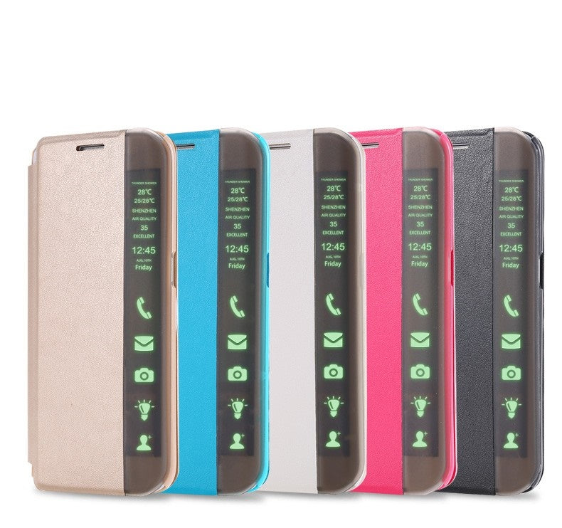 Pink Flip Tasche mit Nachrichten Fenster Galaxy S6