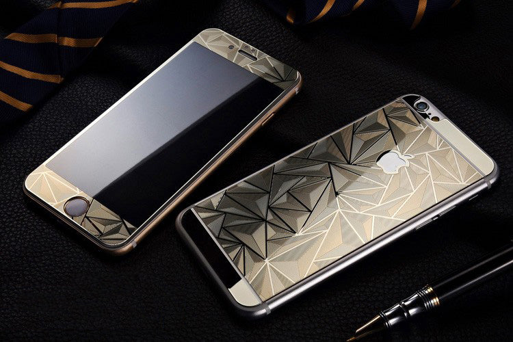 Gold Luxus 3D Panzer Glas Folie iPhone 6 Plus/6s Plus