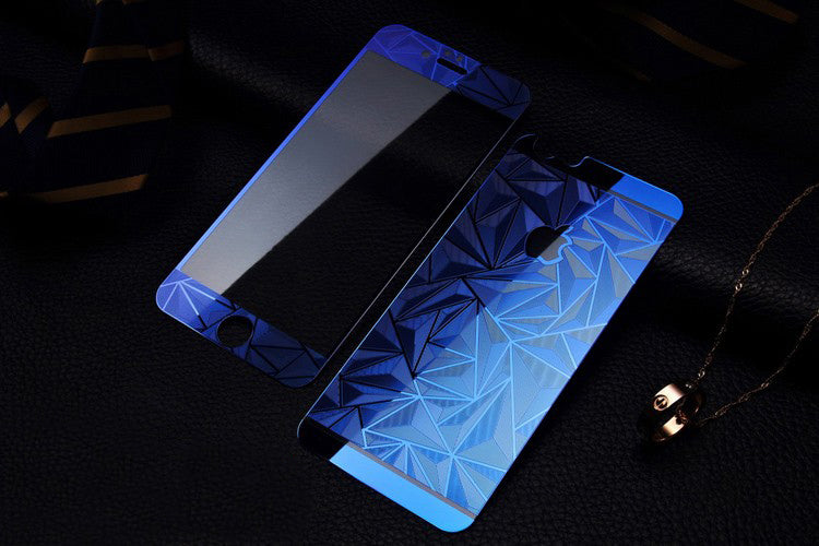 Blau Luxus 3D Panzer Glas Folie iPhone 6 Plus/6s Plus