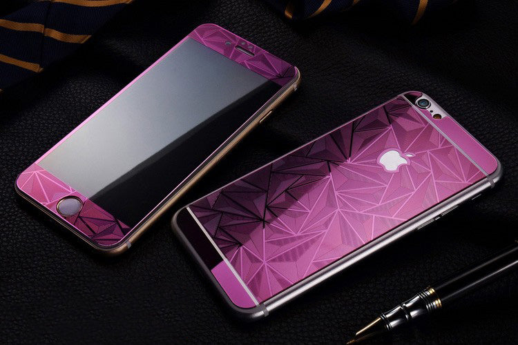 Lila Luxus 3D Panzer Glas Folie iPhone 6 Plus/6s Plus
