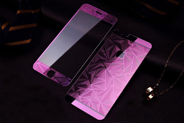 Lila Luxus 3D Panzer Glas Folie iPhone 6 Plus/6s Plus