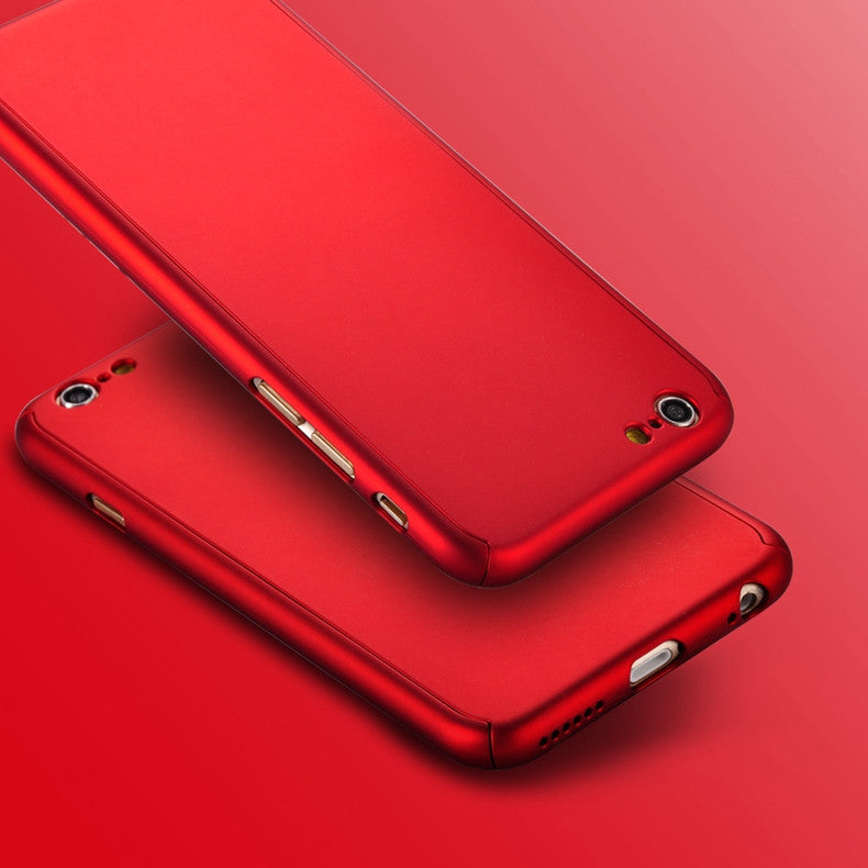 Rot iPhone 360° Full Cover iphone 6 Plus 6S Plus Panzerglas