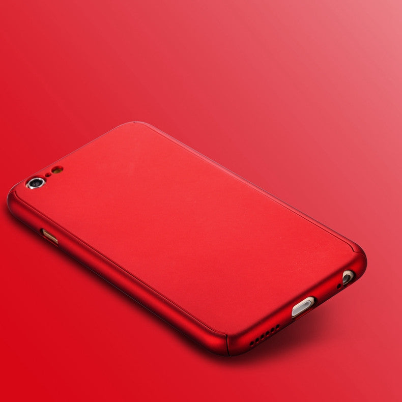 Rot iPhone 360° Full Cover iphone 6 Plus 6S Plus Panzerglas