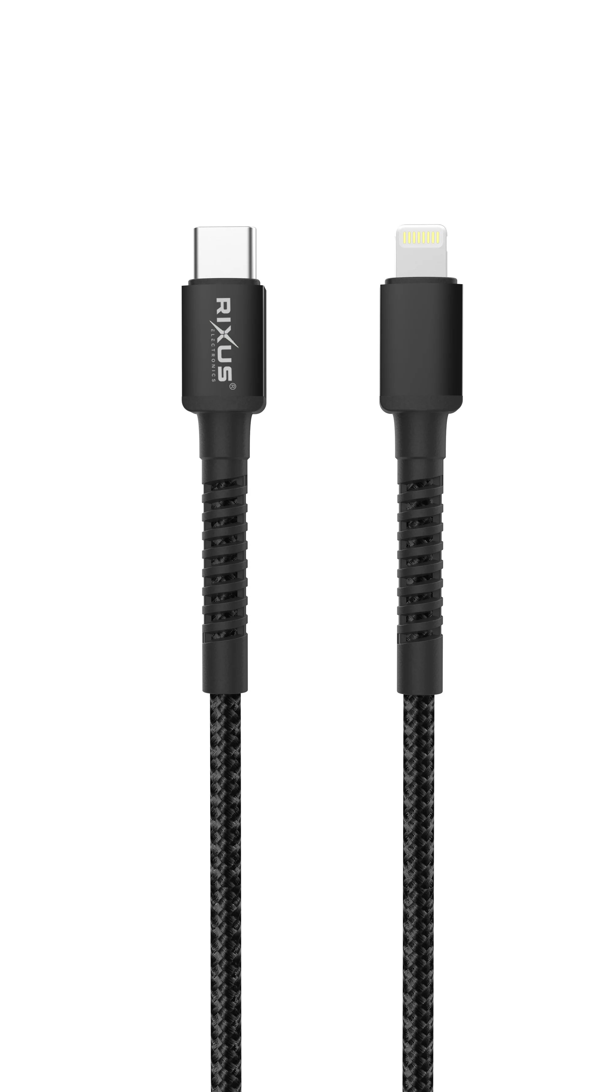 Rixus RXU71C Nylon Geflochtenes USB-C zu USB-C Kabel (120cm, 60W) – Schnellladen &amp; Datenübertragung - Phonebazaar