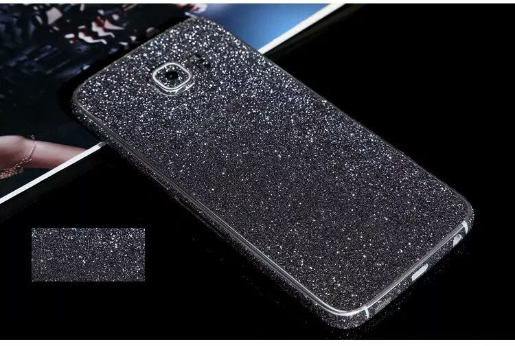 Samsung s6 Schwarz Bling Aufkleber Folie Sticker Skin