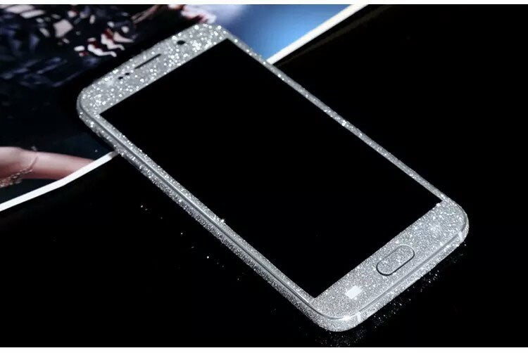 Samsung s6 Silber Bling Aufkleber Folie Sticker Skin