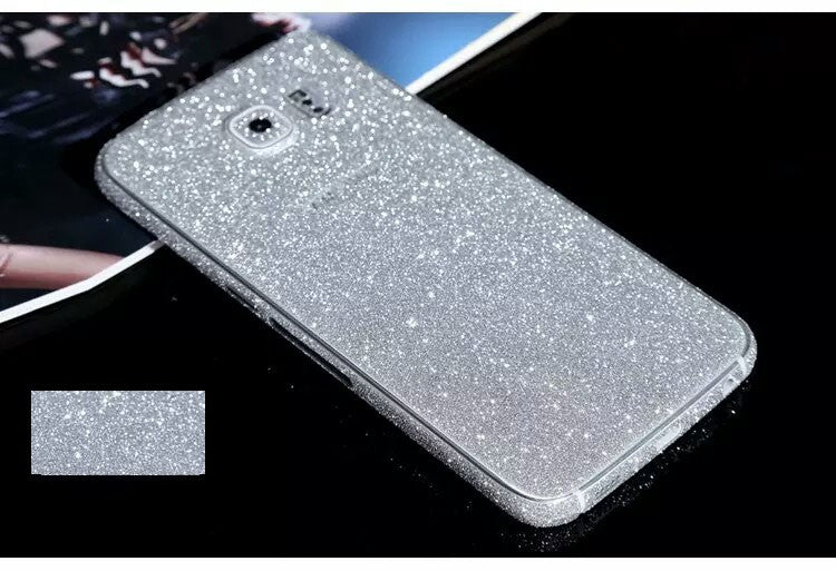 Samsung s6 Silber Bling Aufkleber Folie Sticker Skin