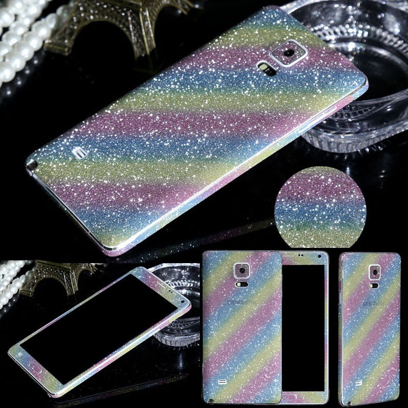 Galaxy Note 4 Regenbogen Bling Aufkleber Folie Sticker