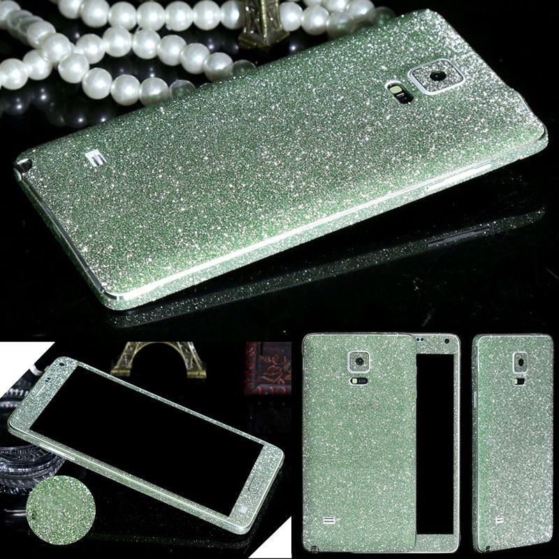 Galaxy Note 4 Grün Bling Aufkleber Folie Sticker