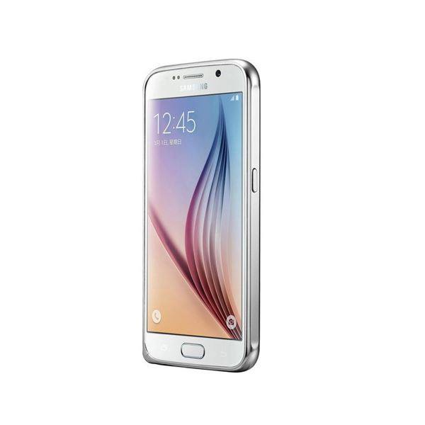 Galaxy S6 Silber LUXUS Aluminium Spiegel Bumper