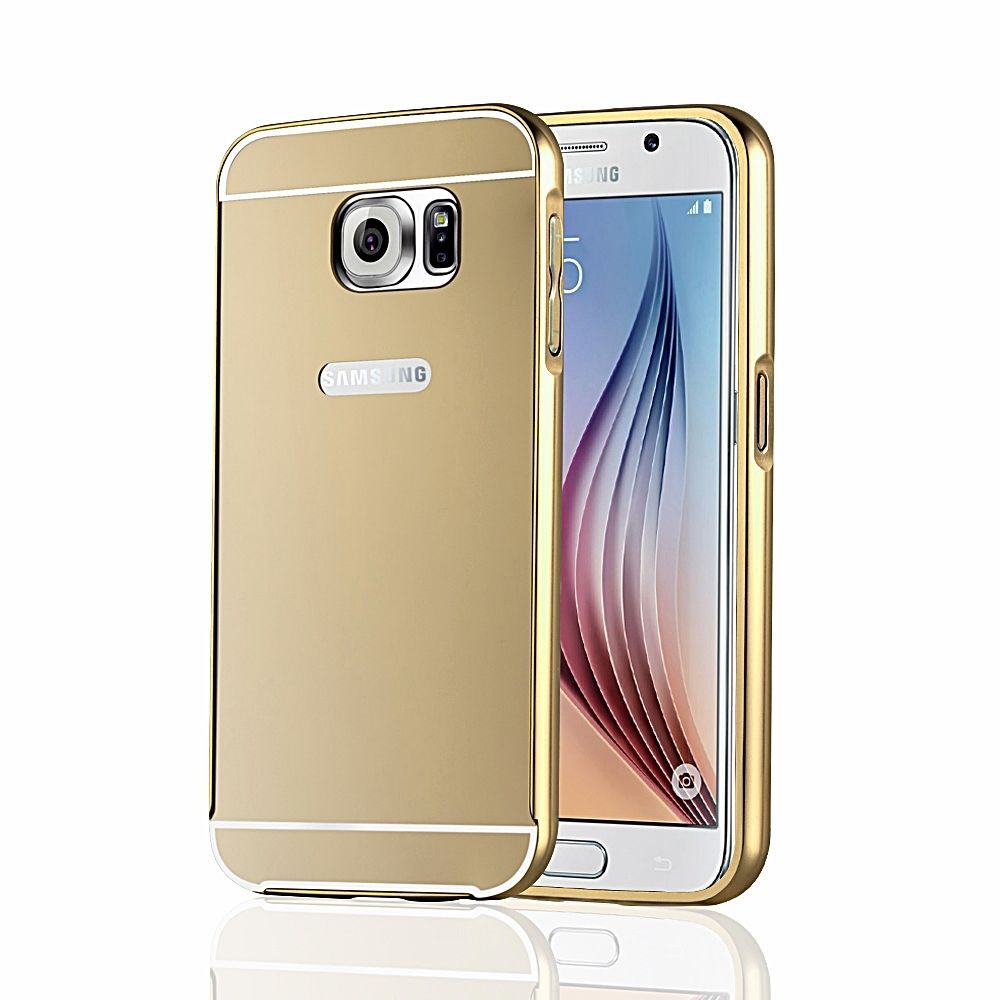 Galaxy S6 Gold LUXUS Aluminium Spiegel Bumper