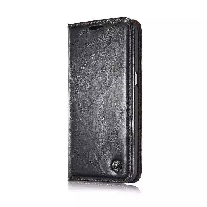Galaxy S7 Luxus Wallet Leder BookCase Schutz Etui