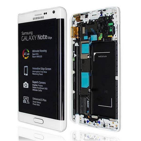 Samsung Galaxy Note Edge SM-N915 Original LCD Display Weiss
