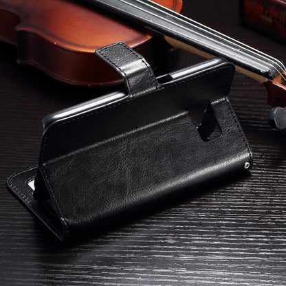 Schwarz Book Wallet Leder case Galaxy s7