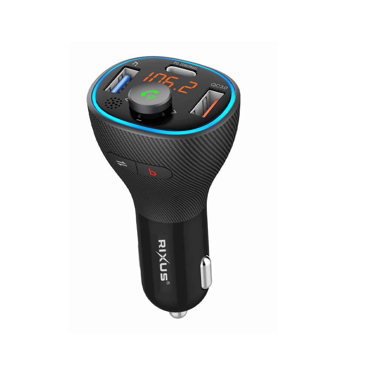 Rixus RXBT22, Auto FM Bluetooth Transmitter Schwarz