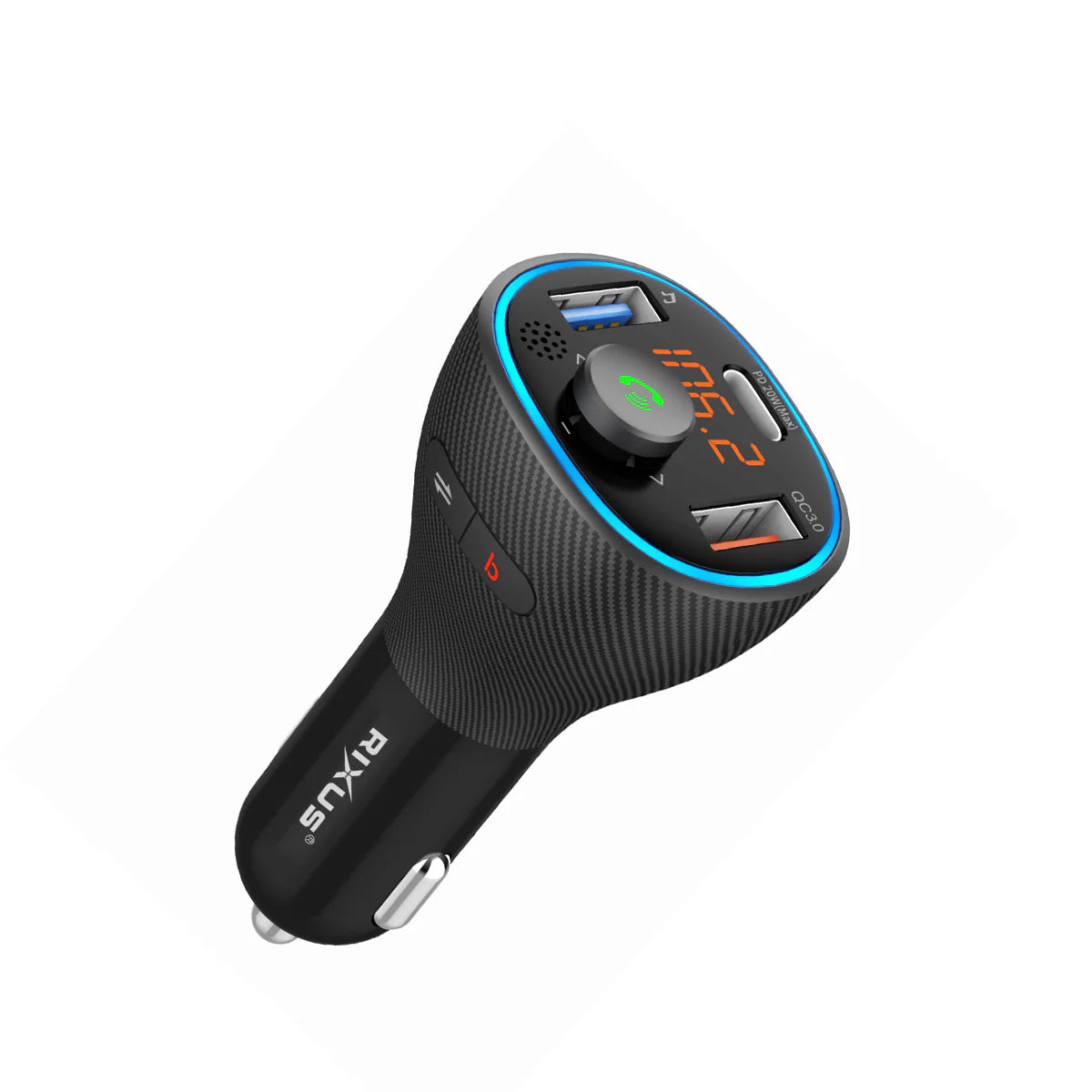 Rixus RXBT22, Auto FM Bluetooth Transmitter Schwarz