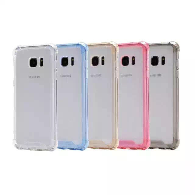 Clear shock proof Cover Galaxy S7 Gold