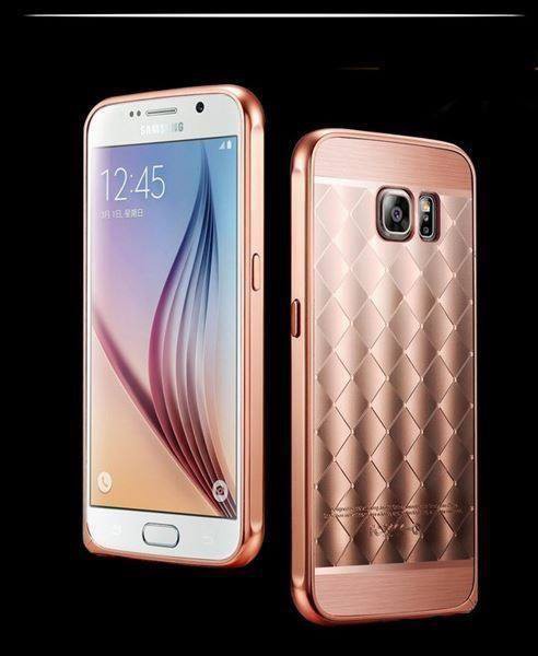 Rose Gold LUXUS Aluminium Spiegel Bumper Galaxy S6 Edge