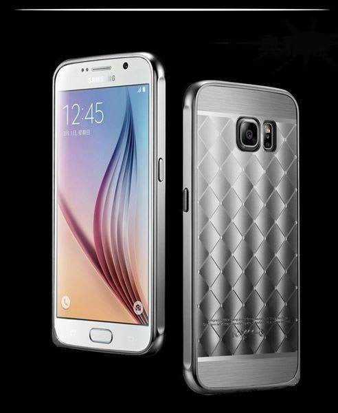 Schwarz LUXUS Aluminium Spiegel Bumper Galaxy S6 Edge
