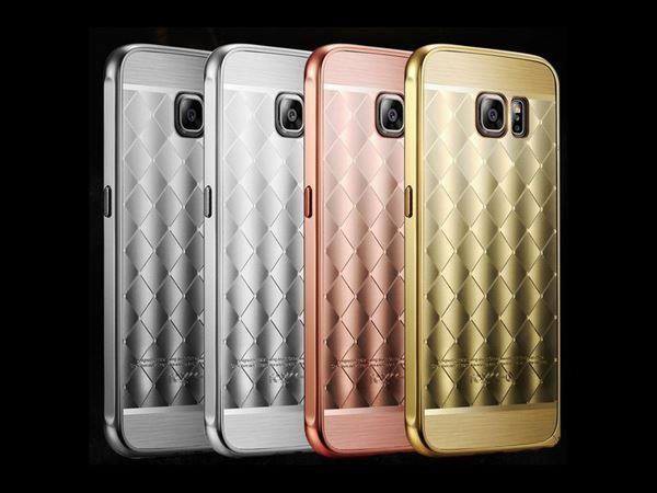 Schwarz LUXUS Aluminium Spiegel Bumper Galaxy S6 Edge