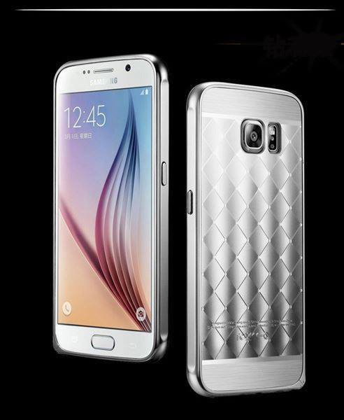 Silber LUXUS Aluminium Spiegel Bumper Galaxy S6 Edge
