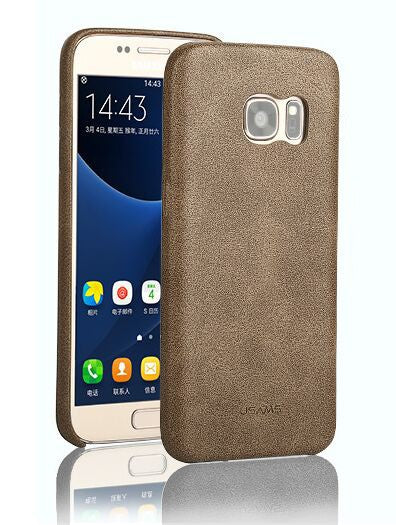Dünnes Edle Kunstleder PU Hülle Galaxy s6 Beige