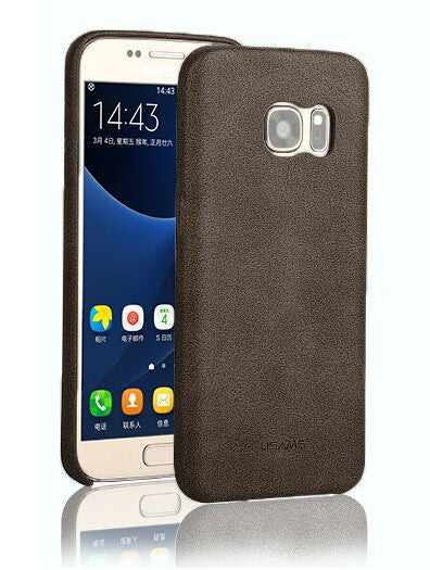 Dünnes Edle Kunstleder PU Hülle Galaxy s6 Braun