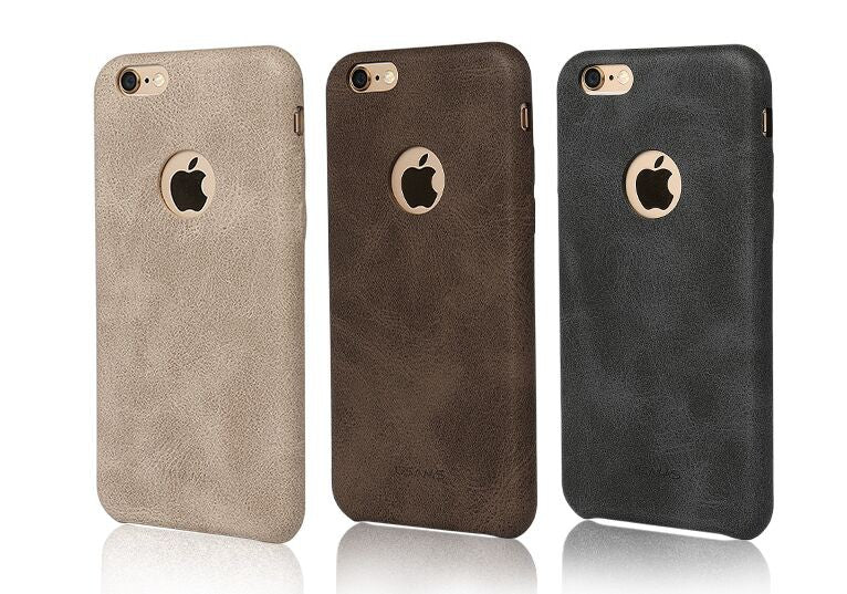 Dünnes Edle Kunstleder PU Hülle iPhone SE Beige