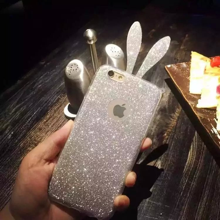 Kaninchenohren Bling Cover iPhone 6 / 6S