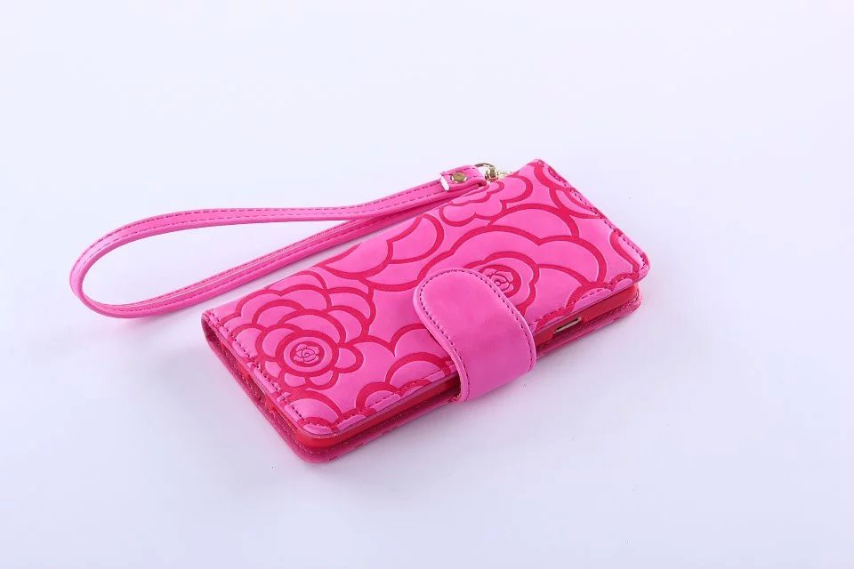 Book Wallet Flip Leder Tasche Hülle mit Kartenfach Rosa