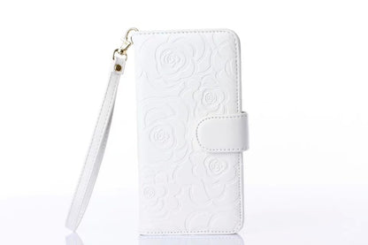 Book Wallet Flip Leder Tasche Hülle mit Kartenfach weiss