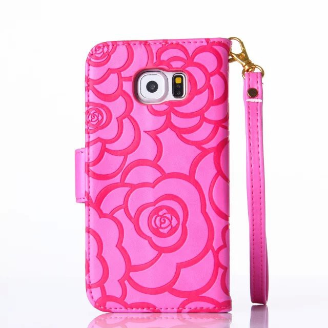 Book Wallet Flip Leder Tasche Hülle mit Kartenfach Pink