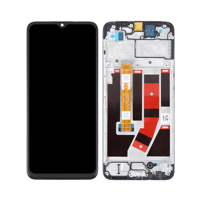 Oppo A77 4G, A57S, OnePlus Nord N20 SE Display und Digitizer mit Rahmen, Schwarz (OEM)