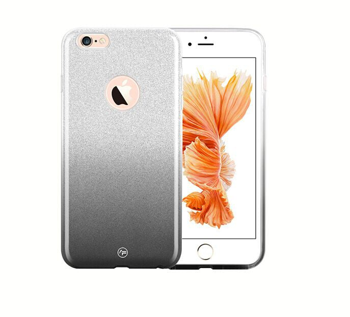 Bling Ultra dünne TPU Silikon mit Verlauf Grau